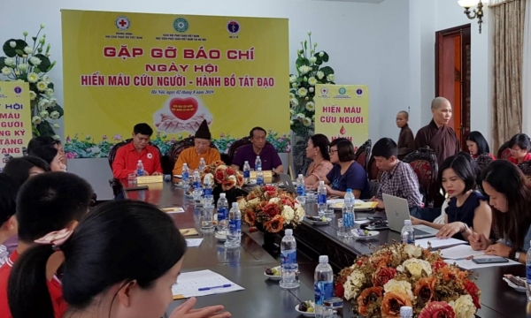 Học viện Phật giáo Việt Nam tại Hà Nội: Ngày hội 'Hiến máu cứu người - Hành Bồ Tát đạo'