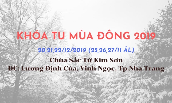 Chùa Sắc Tứ Kim Sơn thông báo khóa tu mùa đông 2019