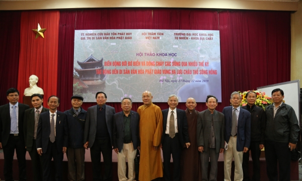 Hội thảo khoa học về tác động của yếu tố tự nhiên tới di sản văn hóa Phật giáo vùng HLCT sông Hồng