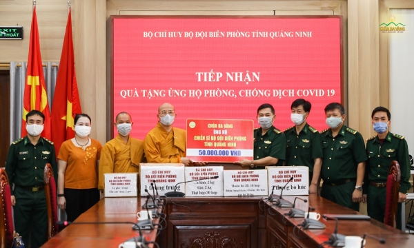 Chùa Ba Vàng ủng hộ Bộ đội Biên phòng tỉnh Quảng Ninh trong công tác phòng, chống Covid-19