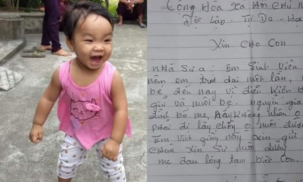 Bé gái xinh xắn bị bỏ ở chùa 1 năm trước qua lời kể của 'mẹ nuôi'