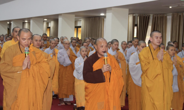 Khóa lễ cầu nguyện vì quốc thái dân an tại Học viện Phật giáo Việt Nam