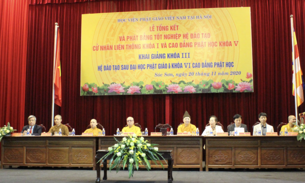 Lễ tốt nghiệp và tổng khai giảng năm học 2020 tại Học viện Phật giáo Việt Nam tại Hà Nội