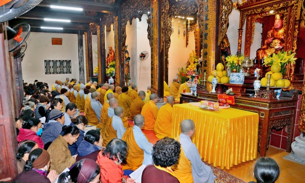 Lễ húy nhật lần thứ 9 cố đại lão Hòa thượng Thích Thanh Tứ và động thổ xây dựng tổ đường chùa Nho Lâm 