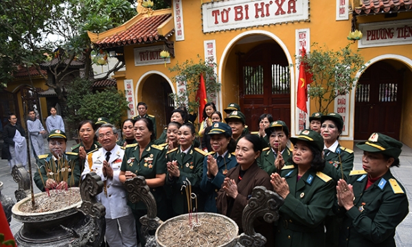 CLB Cựu chiến binh Phật tử Quán Sứ kỷ niệm ngày thành lập Quân đội nhân dân Việt Nam