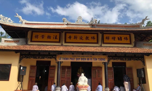 Lễ thỉnh Phật quy điện và an vị tại chùa Phật giáo Diên Tân