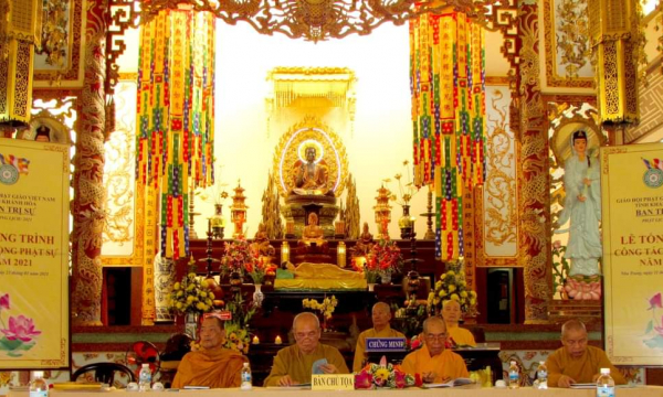 Hội nghị Tổng kết Công tác Phật sự năm 2020 của BTS GHPGVN Tỉnh Khánh Hoà