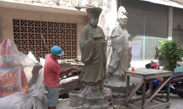 Làng nghề làm tượng Phật gần 100 năm tuổi tại TP. HCM