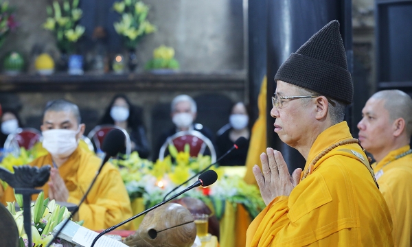 Trang nghiêm đại lễ cầu an trực tuyến tại chùa Phúc Khánh