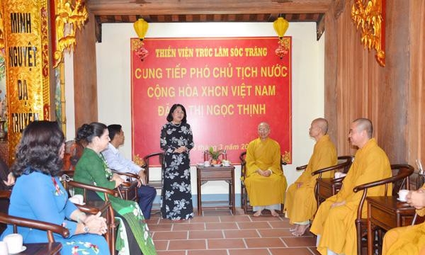 Phó Chủ tịch nước thăm Ban Trị sự Phật giáo tỉnh Sóc Trăng