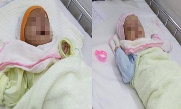 Hai bé sơ sinh bị bỏ rơi trước cổng chùa Thủ Dương