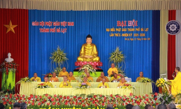 Đại hội đại biểu Phật giáo TP. Đà Lạt đã suy cử tân Ban trị sự nhiệm kỳ 2021-2026 với 35 thành viên