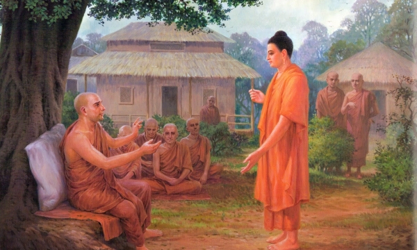 Đức Phật trị bệnh thoái tâm cho một vị tỳ kheo