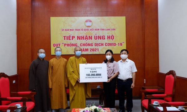 BTS GHPGVN tỉnh Lạng Sơn ủng hộ Quỹ Vắc-xin phòng, chống dịch Covid-19