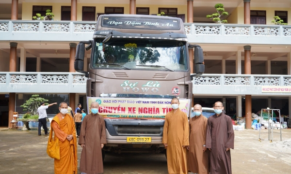 Phật giáo tỉnh Đắk Nông tiếp tục ủng hộ gần 50 tấn nông sản đến TP.HCM và Đồng Nai