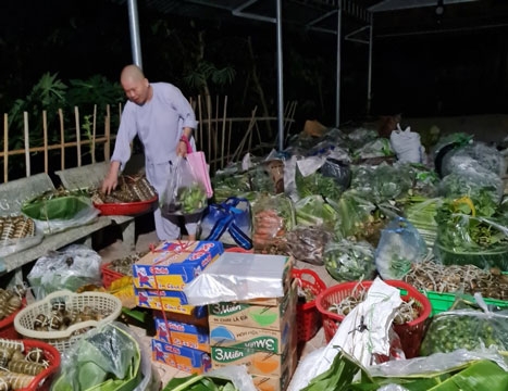 Phân Ban Ni giới tỉnh Bến Tre – Chùa Phúc An gửi hàng tấn thực phẩm đến người dân TP.HCM