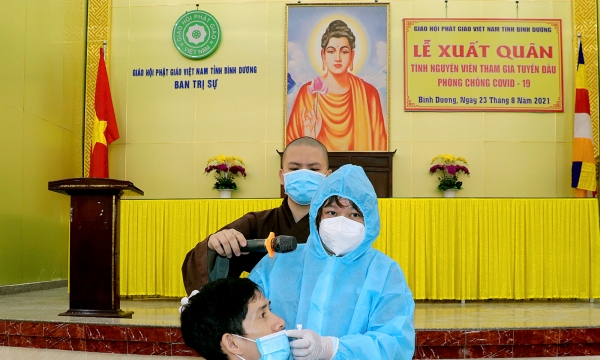 Tập huấn kỹ năng cho Tăng Ni, Phật tử tình nguyện viên tham gia tuyến đầu chống dịch COVID-19