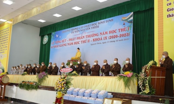 Trường Trung cấp Phật học Bình Định khai giảng năm học mới 2021-2022
