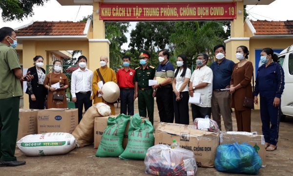 Các tự viện huyện Chư Sê tiếp tục nấu cơm hỗ trợ người dân tại khu cách ly tập trung