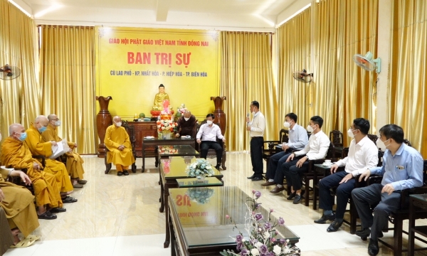Ban Tôn Giáo Chính Phủ thăm và làm việc cùng Ban Trị sự GHPGVN tỉnh Đồng Nai