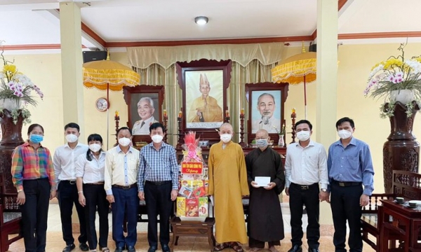 Ban Tôn giáo Chính phủ, Ủy ban T.Ư MTTQVN thăm Ban Trị sự GHPGVN tỉnh Long An