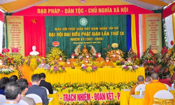 Đại hội Đại biểu Phật giáo quận Tây Hồ lần thứ IX nhiệm kỳ (2021-2026)