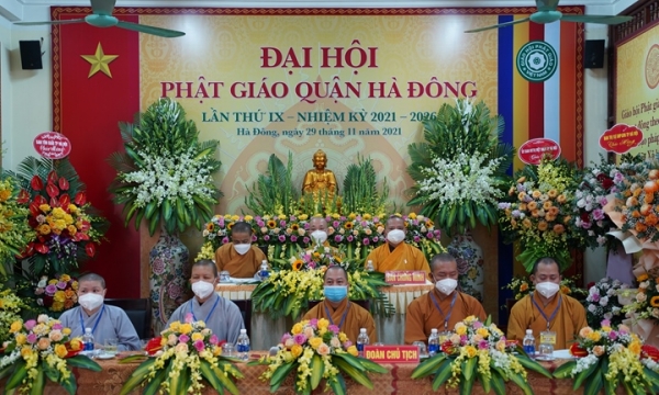 Đại hội Phật giáo quận Hà Đông nhiệm kỳ 2021-2026 thành công tốt đẹp