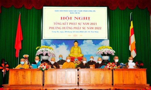 Hội nghị tổng kết Phật sự Phật giáo Long An năm 2021