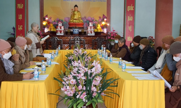 Phân ban Ni giới tỉnh Thái Bình tổng kết Phật sự năm 2021