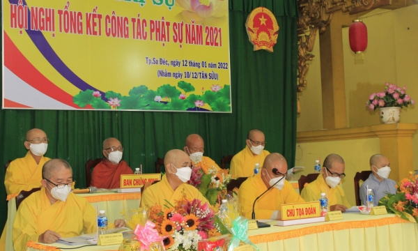 Phật giáo Đồng Tháp tổng kết công tác Phật sự năm 2021