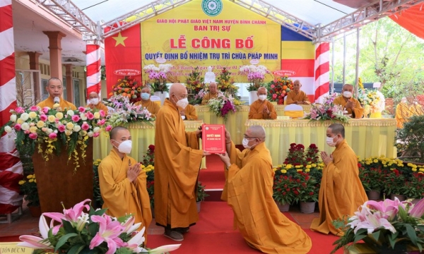 Lễ trao quyết định bổ nhiệm trụ trì chùa Pháp Minh