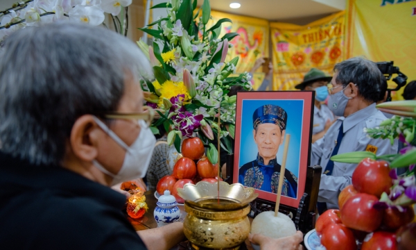 Lễ nhập liệm cư sĩ lão thành Tống Hồ Cầm hưởng thọ 105 tuổi