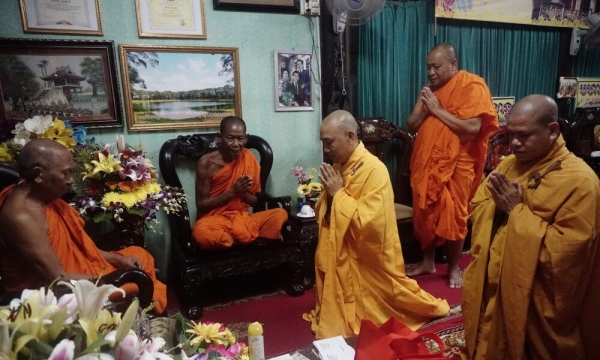 Trà Vinh: BTS GHPGVN huyện Châu Thành chúc tết Chnăm Thmây các chùa Phật giáo Nam tông