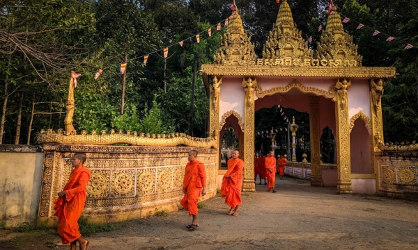 Không khí chuẩn bị đón Tết Chôl Chnăm Thmây của các chùa Khmer ở Trà Vinh