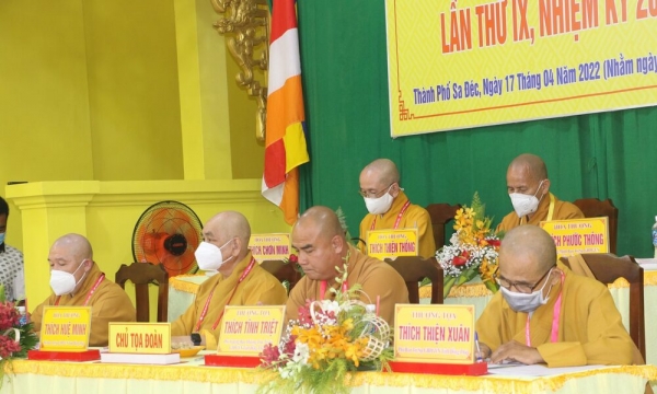 Đồng Tháp: Phiên trù bị Đại hội Đại biểu Phật giáo tỉnh lần thứ IX, nhiệm kỳ 2022 – 2027