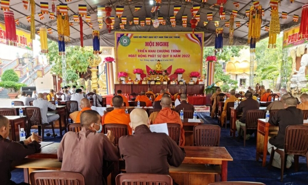Sóc Trăng: Phật giáo tỉnh tổ chức Hội nghị triển khai nhiều công tác Phật sự quan trọng trong năm 2022