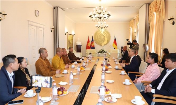 Đoàn Giáo hội Phật giáo Việt Nam thăm làm việc tại Đức