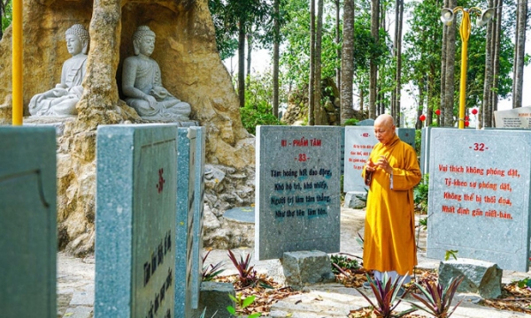 Vườn kinh đá độc nhất Việt Nam nằm trong ngôi chùa cổ