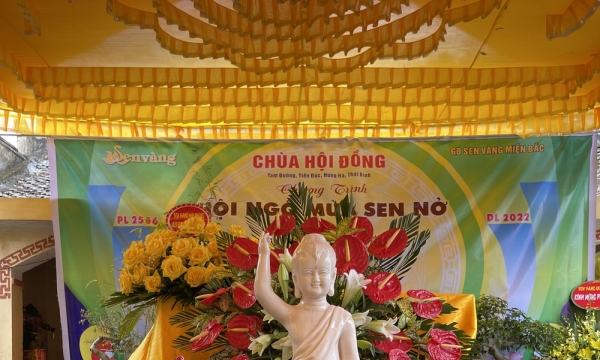 Thái Bình: Sen Vàng miền Bắc họp mặt kính mừng Phật Đản PL.2566 tại chùa Hội Đồng