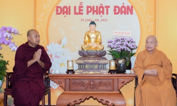 Tổng Thư ký Liên đoàn Phật giáo Quốc tế thăm Hòa thượng Chủ tịch Hội đồng Trị sự GHPGVN