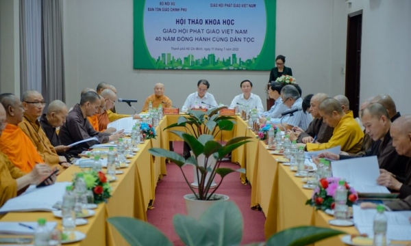 Ban Tôn giáo Chính phủ tổ chức Hội thảo “Giáo hội Phật giáo Việt Nam 40 năm đồng hành cùng dân tộc”
