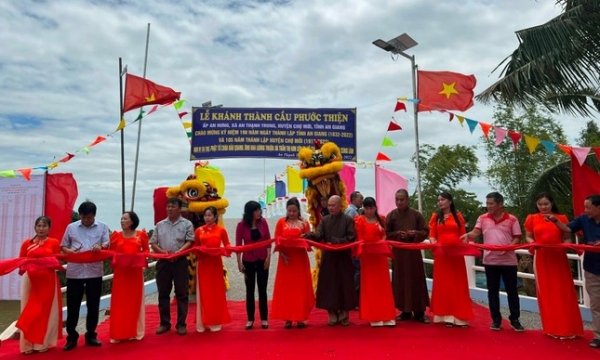 Hội Phước Thiện khánh thành cầu dân sinh tại huyện Chợ Mới, tỉnh An Giang