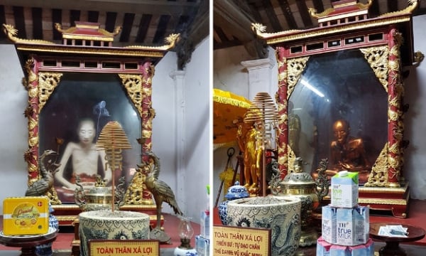 Côn trùng đe dọa hai pho tượng táng thiền sư ở chùa Đậu
