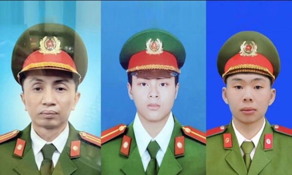 Thông tin lễ tang 3 chiến sĩ cảnh sát hy sinh khi chữa cháy