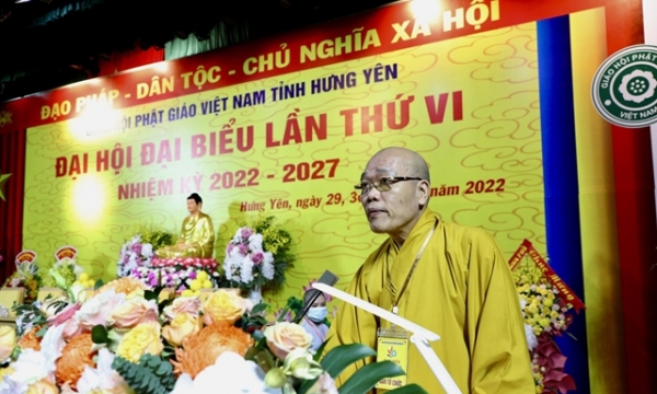 Hưng Yên: Đại hội đại biểu Phật giáo tỉnh lần VI, nhiệm kỳ 2022-2027