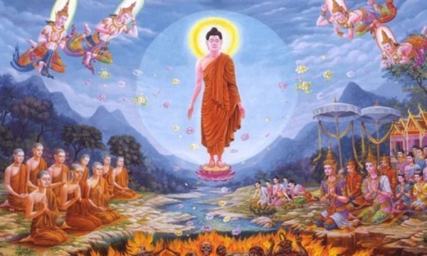 Đức Phật đưa thầy Nan Dà lên cung trời Đạo Lợi