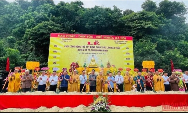 Quảng Ninh: Khởi công xây dựng chùa Trúc Lâm đảo Trần