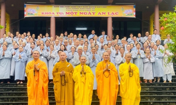 Quảng Trị: Phân ban Hướng dẫn Phật tử huyện Gio Linh khai mạc khóa tu “Một ngày an lạc”
