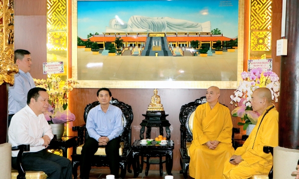Bình Dương: Lãnh đạo Tỉnh uỷ gặp mặt Đoàn đại biểu Phật giáo tỉnh tham dự Đại hội IX