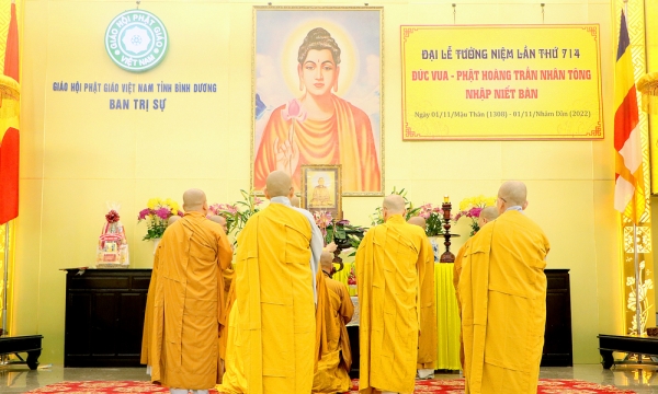 Phật giáo Bình Dương tưởng niệm 714 năm Phật hoàng Trần Nhân Tông nhập Niết bàn